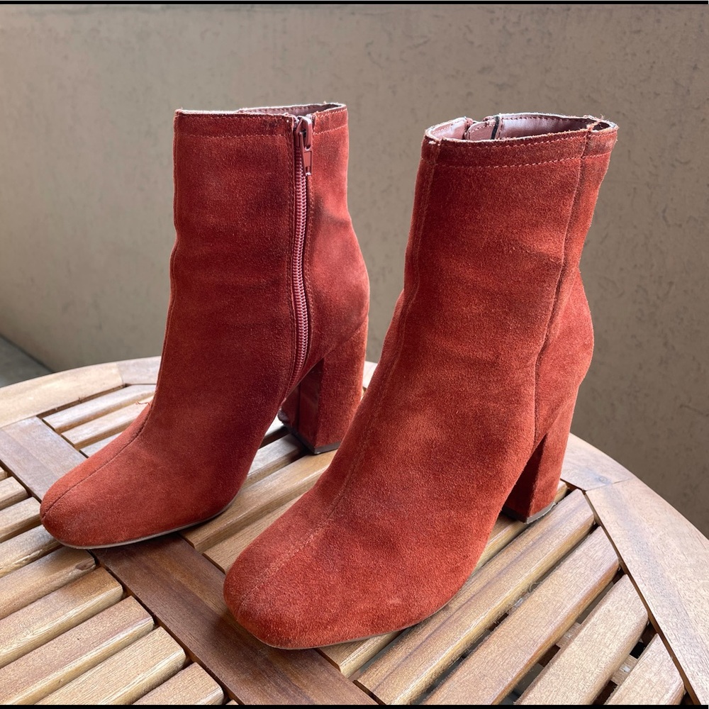 Square Toe Rust Booties